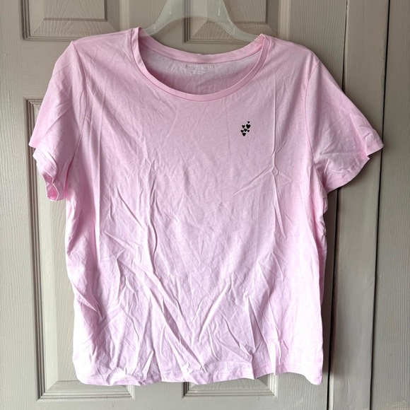 Victoria's Secret Pink Black Hearts Short Sleeve PJ Sleep Tee SZ XL NWOT - Picture 8 of 9